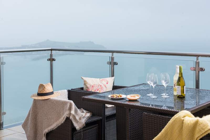 The gorgeous balcony, the perfect spot for a glass of wine.