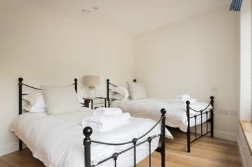 Bedroom two is super light and bright.