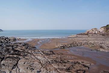 This is a great exploring beach for children, with sand and rock pools.