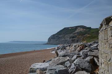 Golden Cap, looking from the beach at Seatown.
