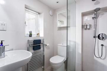 The shower-room is located off the kitchen.