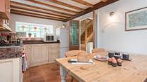 There is a lovely kitchen/dining-room.