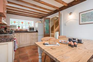 There is a lovely kitchen/dining-room.