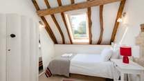 A large Velux window brings in plenty of light.
