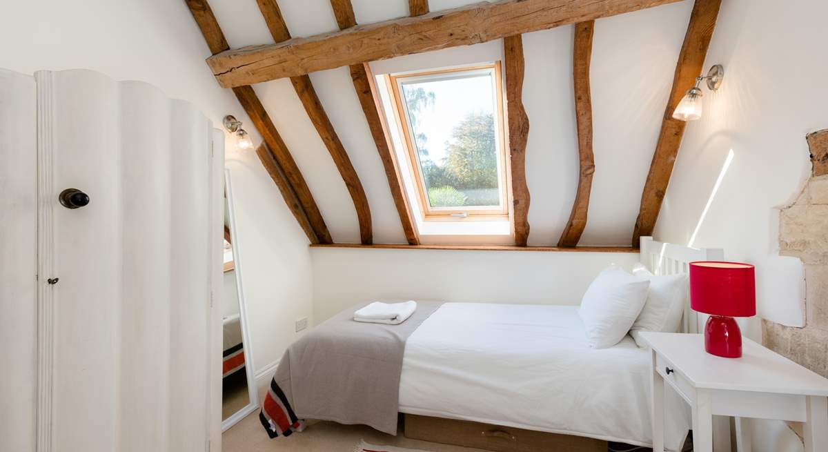 A large Velux window brings in plenty of light.