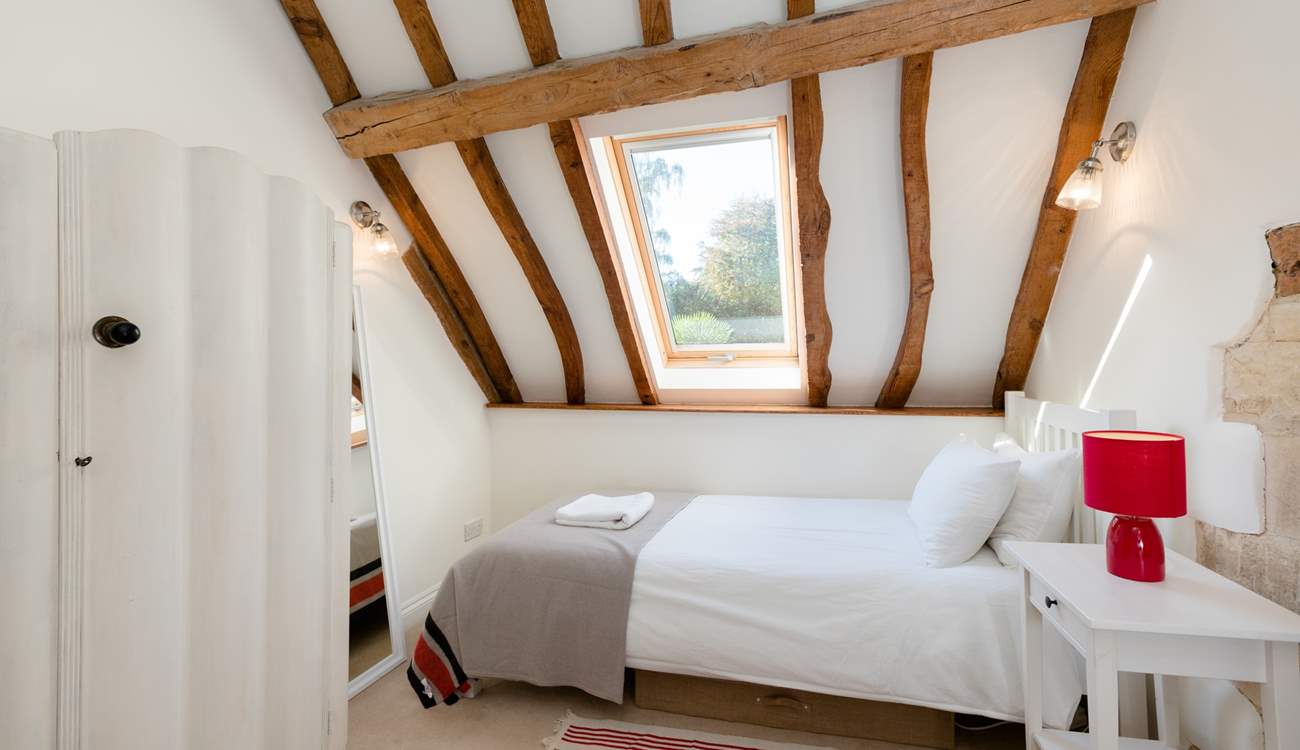 A large Velux window brings in plenty of light.