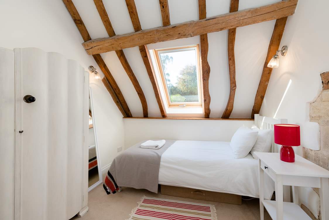 A large Velux window brings in plenty of light.