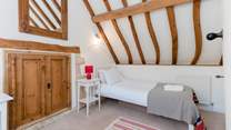 The twin bedroom has plenty of space.