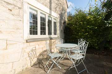 This seating-area is private and sheltered.