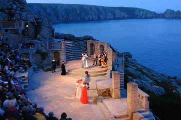 An evening performance at the nearby Minack Theatre.