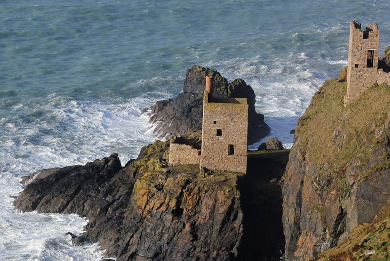The mines at Botallack two miles away.