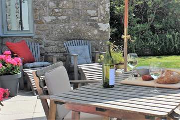 Enjoy dining al-fresco on the south-facing terrace.
