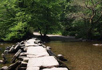 Just outside Dulverton you will find the iconic Tarr Steps.