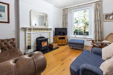 The downstairs of Andrew's House has high ceilings and an airy feel and yet it's also really cosy!
