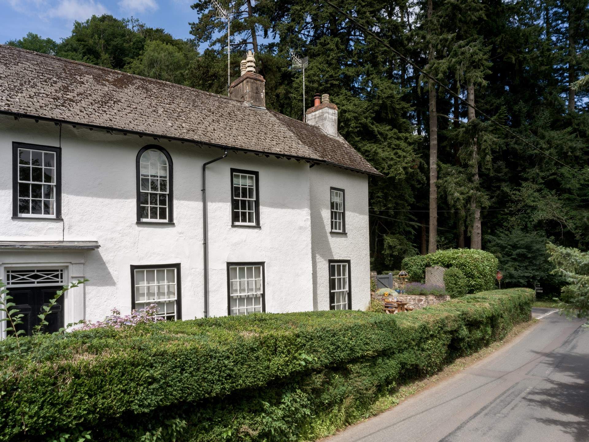 Andrew's House is the far right-hand end of this historic property on the edge of the beautiful little Exmoor town of Dulverton.