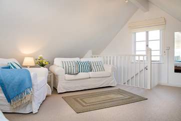Lovely comfortable seating to stretch out and relax after days out exploring all the delights that Cornwall has to offer.