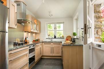 The kitchen is so well-equipped and very bright and airy.
