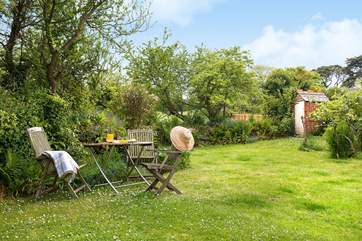 The gorgeous fully enclosed cottage garden.
