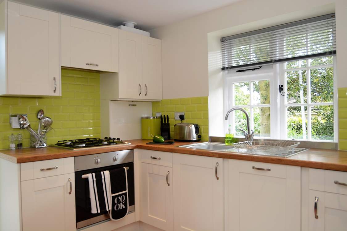 The kitchen has everything you need to create a delicious meal.