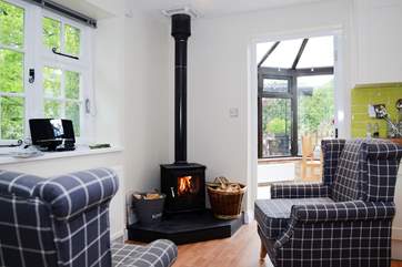 The wood-burner is great for snug evenings in.