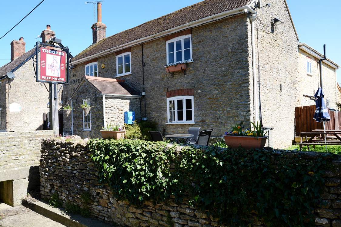 The Trooper Inn at Stourton Caundle is only one mile away, a gentle stroll across the fields or along the lanes.