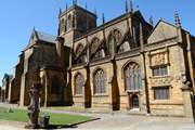 Sherborne Abbey is a grand Norman style church with a few remaining Saxon features.
