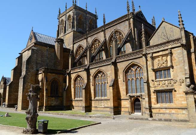 Sherborne Abbey is a grand Norman style church with a few remaining Saxon features.