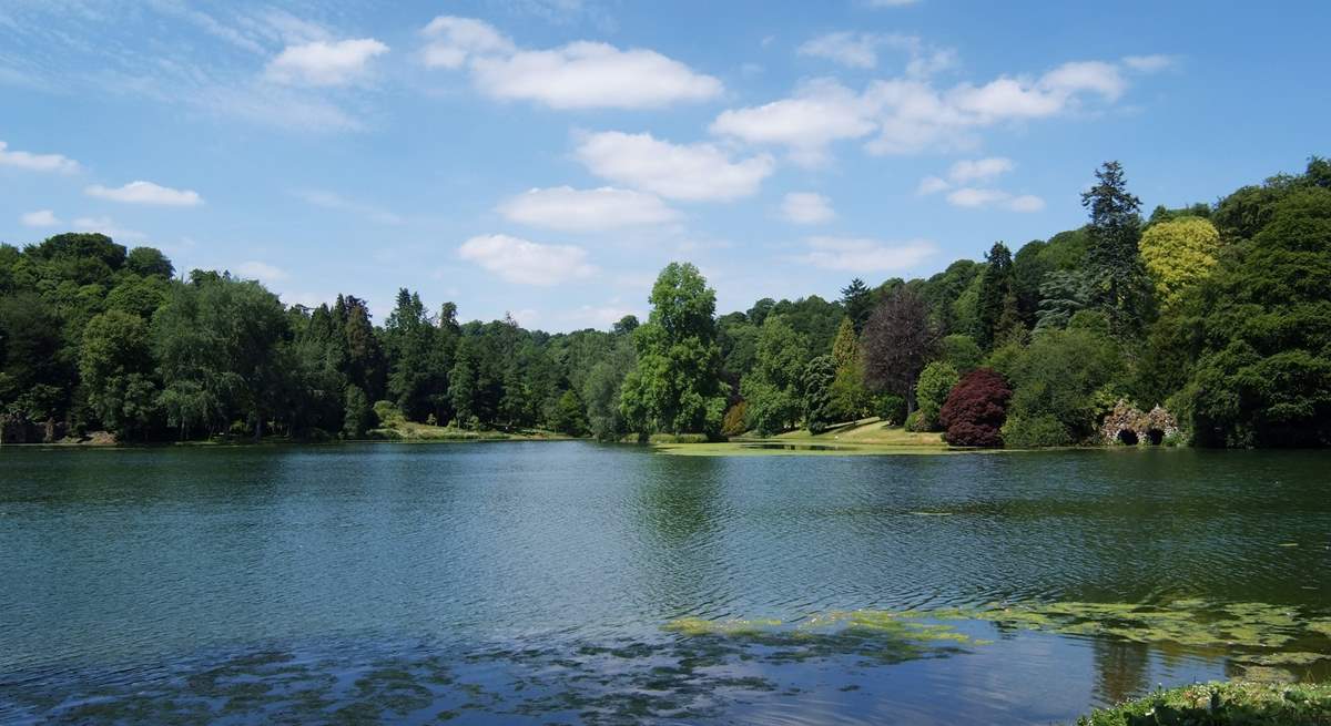 Stourhead, a fantastic National Trust estate at the source of the River Stour has magnificent rhododendrons and even has its own pub.