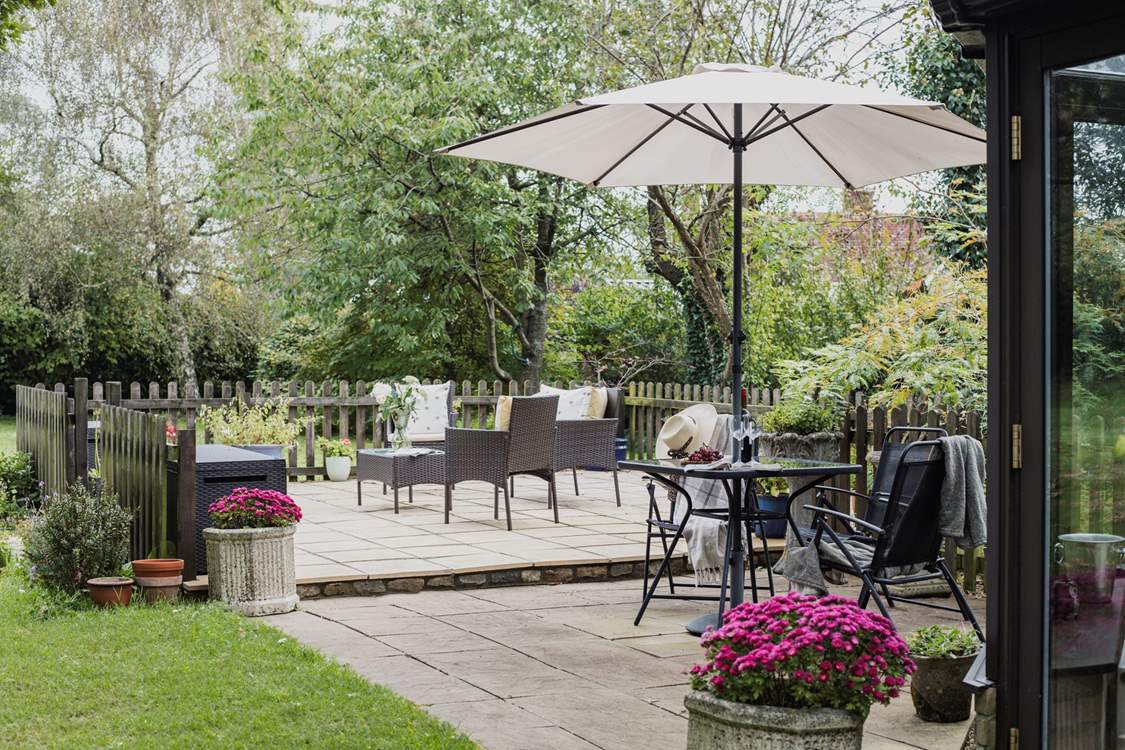 The perfect place to relax in the sunshine and plan your day's adventures.