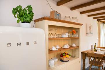 The kitchen is well-equipped.