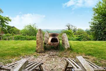 There are numerous places to sit out and enjoy the views, and if it gets a little chilly there's a fire pit.