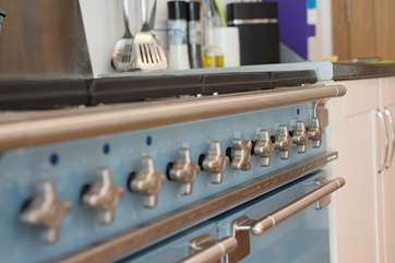 The powder blue Rangemaster is a delight for keen cooks.