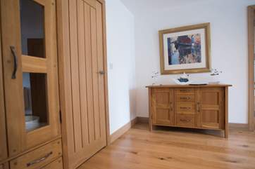 Lots of sustainably sourced oak is used throughout the cottage.