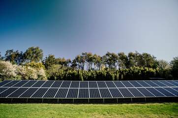 The solar farm produces all the energy The Emerald needs and feeds more into the National Grid.