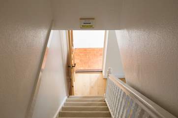 Mind your head as you descend the stairs if you are lucky enough to be tall.