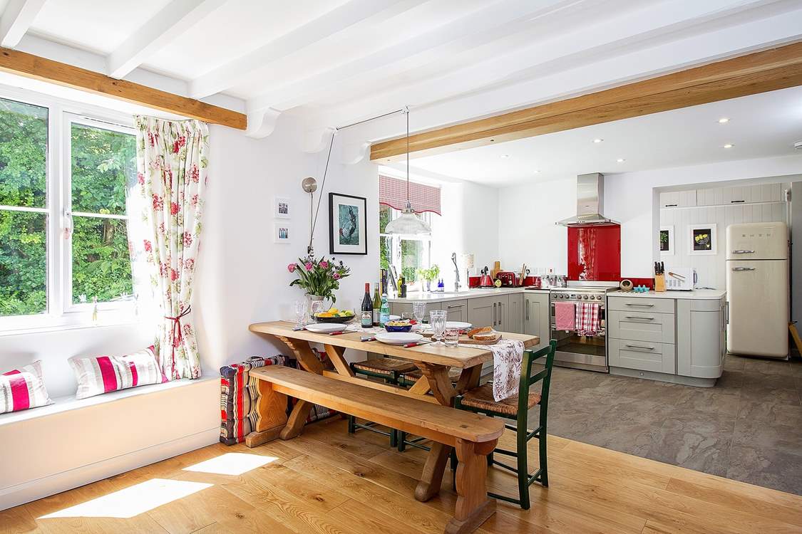 There is a large kitchen-area with all mod-cons.