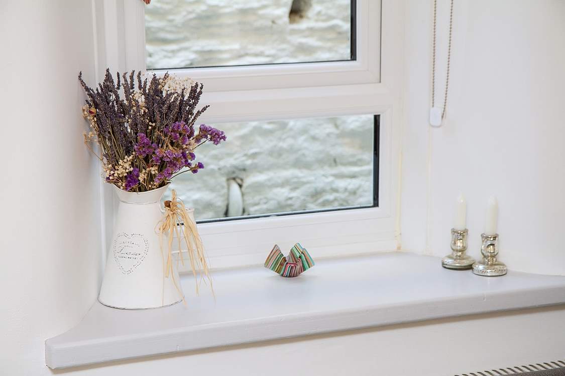 Lovely touches on a window sill.