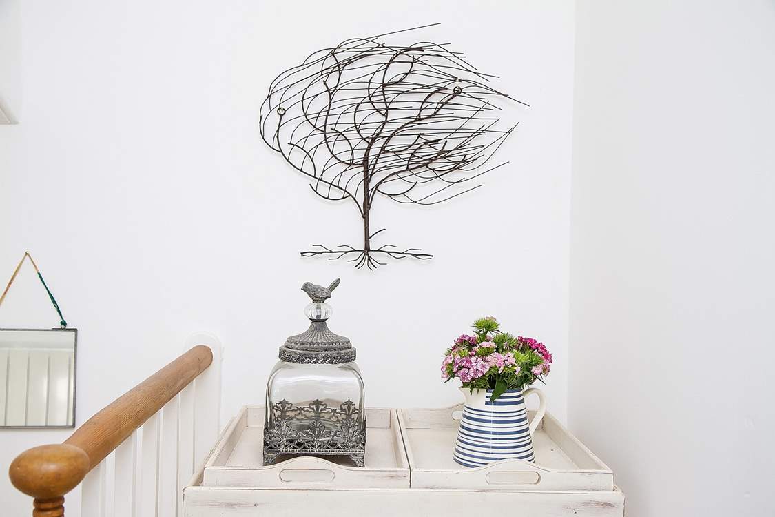 Pretty bits and bobs on the top floor landing.