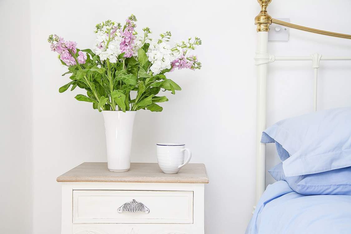Gorgeous flowers in one of the bedrooms.