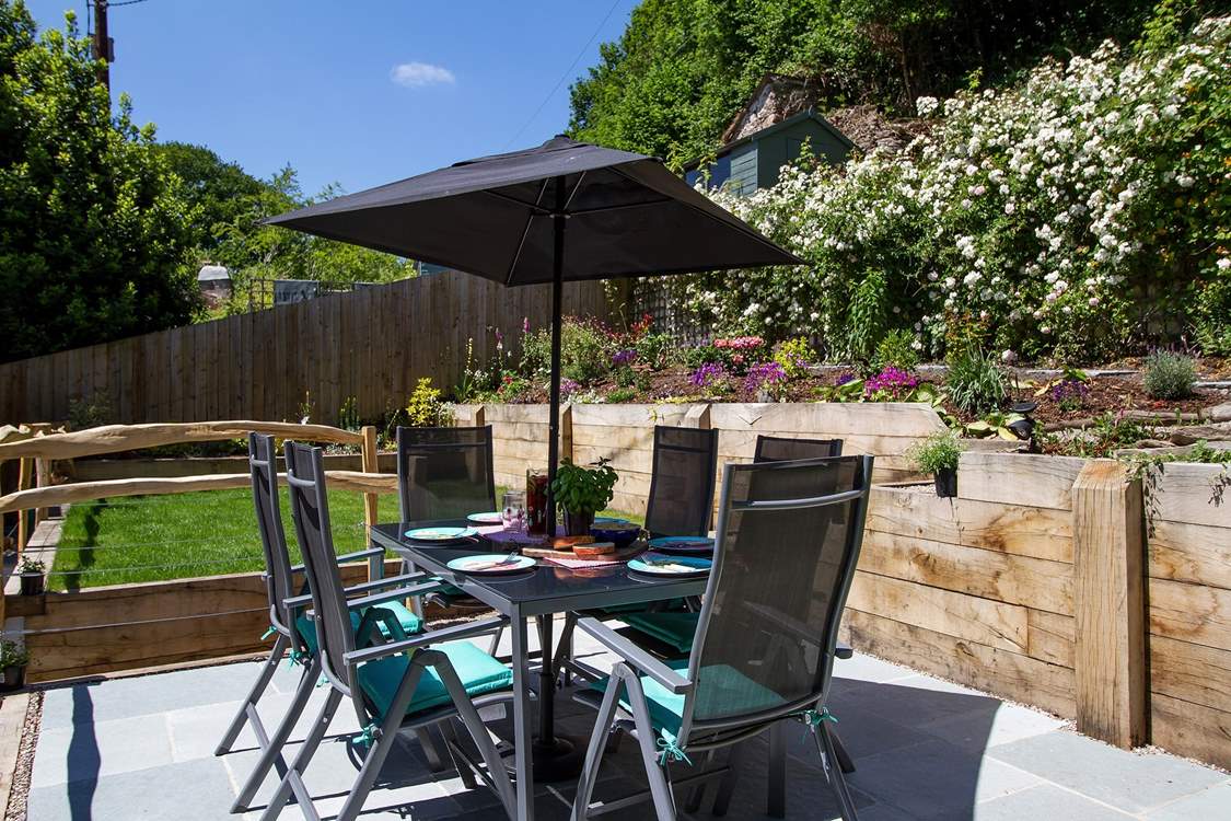 The garden is a real sun-trap.