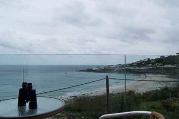 The glass walled balcony gives maximum viewing pleasure.