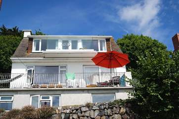 The Anchorage has a birds eye view over Coverack from its top floor position.
