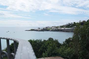 The view from the shared first floor balcony.