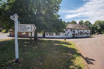 Just a five minute stroll will take you into the lovely village of Kenn.