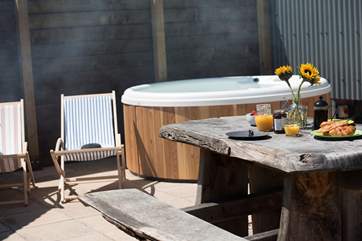 Enjoy the hot tub.