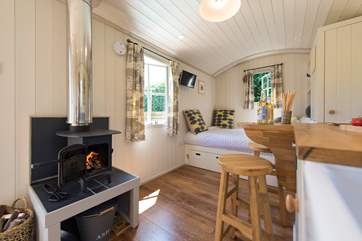 With a wood-burner for those chillier evenings but there is underfloor heating too!