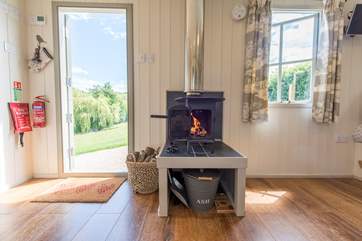 The wood-burner will bring a special feel to the hut during the cooler months.