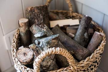 Logs are provided for the wood-burner.
