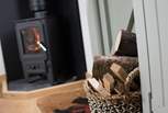 The wood-burner will keep things toasty on cooler days.