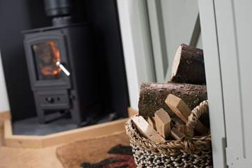 The wood-burner will keep things toasty on cooler days.